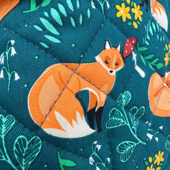 Pot holders heat resistance Fox Print pocket terry cloth lined NWOT - Picture 10 of 13